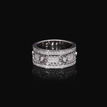 2.24 TW Round Cut Lab Grown Diamond Gear Ring