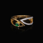 Lab Emerald and Diamond Ring