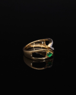 Lab Emerald and Diamond Ring