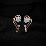 Floral Diamond Earrings for Women