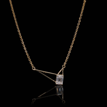 Emerald Cut Lab Diamond Pendant