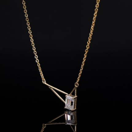 Emerald Cut Lab Diamond Pendant