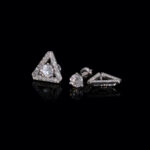 Lab Diamond Round Diamond Halo Earrings