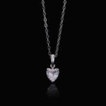 1 CT Heart Cut Lab Diamond Solitaire Pendant