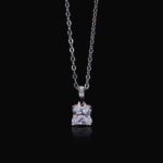 Princess Cut Lab Diamond Solitaire Pendant