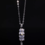 Princess Cut Lab Diamond Solitaire Pendant