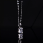 Princess Cut Lab Diamond Solitaire Pendant