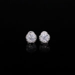 Invisible Halo Diamond Earrings Stud