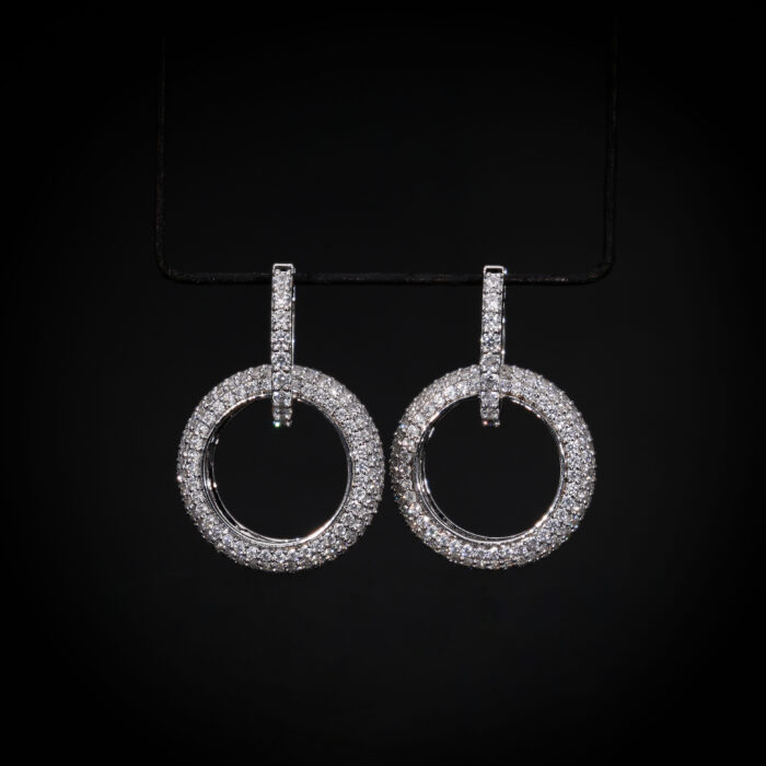 Iced-Out Diamond Earrings for Her