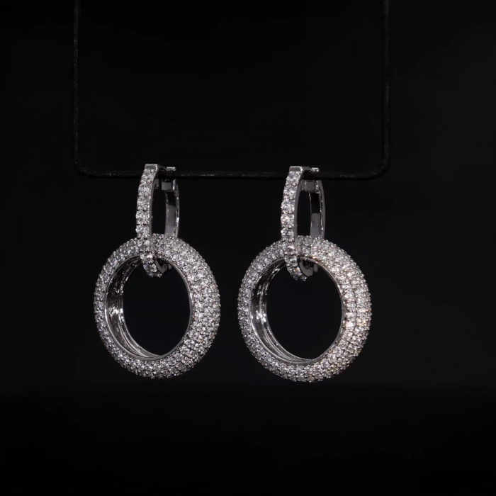 Iced-Out Diamond Earrings for Her