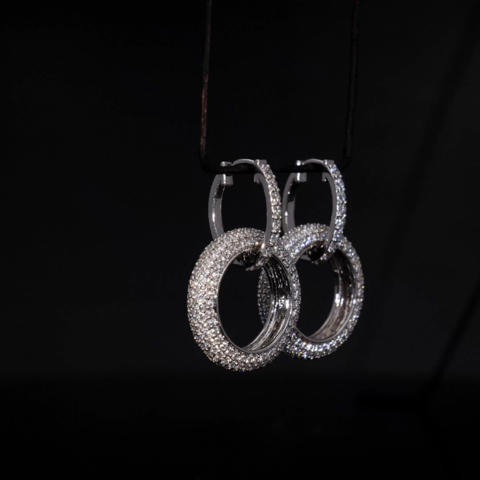 Iced-Out Diamond Earrings for Her