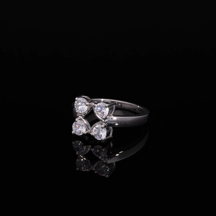 Round Cut 4 Lab Diamond Ring