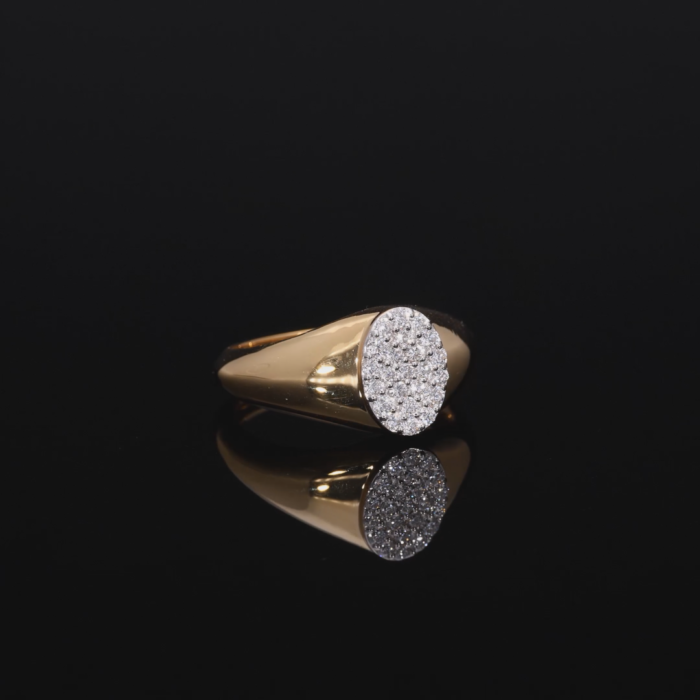 Pave Set Lab Diamond Ring