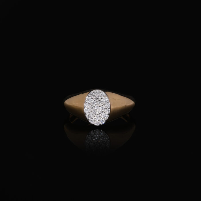 Pave Set Lab Diamond Ring