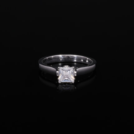 Square Cushion Lab Grown Diamond Solitaire Ring