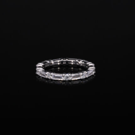 Baguette and Round Cut Lab Grown Diamond Eternity Band