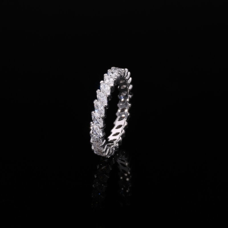2.5 TW Marquise Cut Lab Grown Diamond Eternity Wedding Band