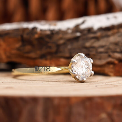 Portuguese Cut Diamond Ring lab grown diamond solitaire ring engagement ring wedding ring antique ring