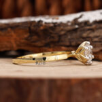 Portuguese Cut Diamond Ring lab grown diamond solitaire ring engagement ring wedding ring antique ring