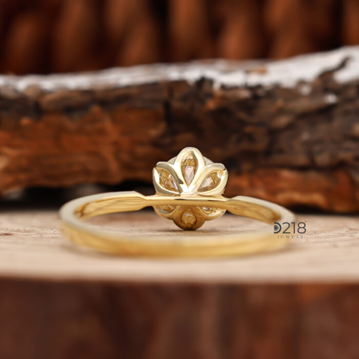 Portuguese Cut Diamond Ring lab grown diamond solitaire ring engagement ring wedding ring antique ring