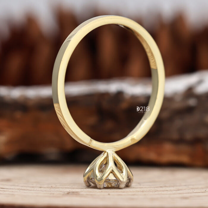 Portuguese Cut Diamond Ring lab grown diamond solitaire ring engagement ring wedding ring antique ring