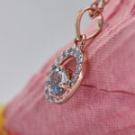 Oval Shape Fancy Blue Diamond Pendant