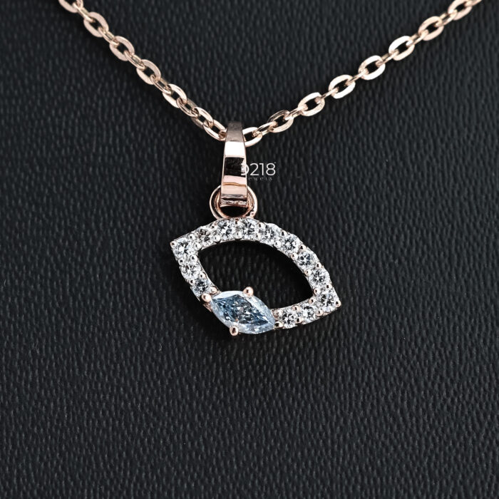 blue diamond diamond pendant lab grown diamond