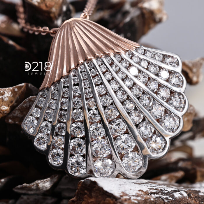 Sea Shell Design Lab Grown Diamond Pendant