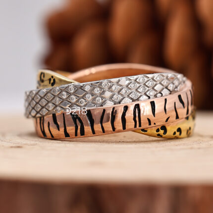 Three Band Lab Grown Diamond Wedding Ring