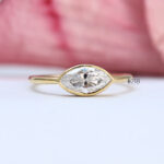 Marquise Cut Bezel Set Engagement Ring