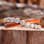 Round Lab Grown Diamond Ring with Enamel