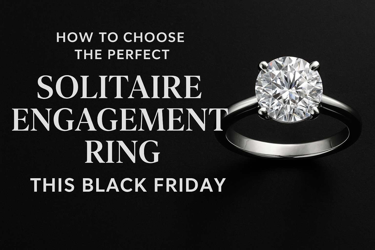 how to choose Black Friday Solitaire Engagement Ring